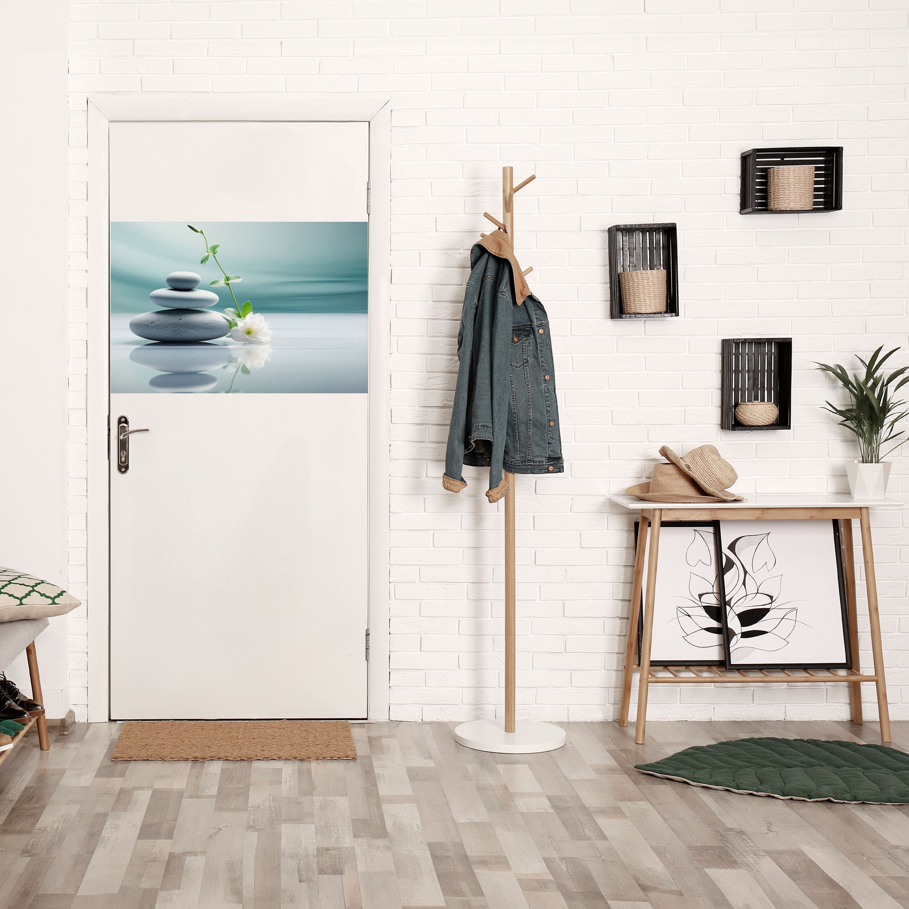 LUGN STENBALANS Horisontell Poster med självhäftande text