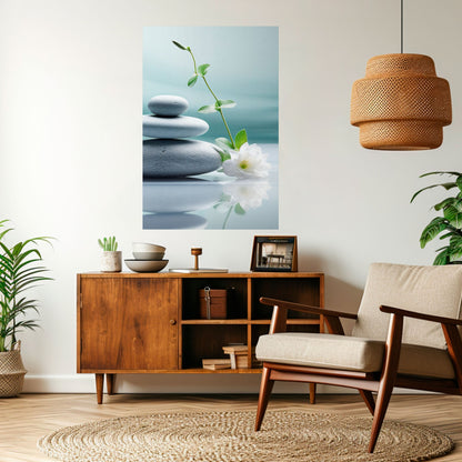 TRANQUIL STONE BALANCE Peel and Stick Vertical Poster