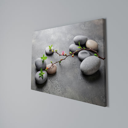 STONES AND BLOSSOMS Horizontal Canvas Print