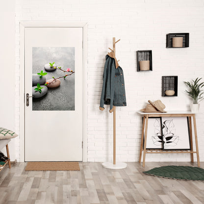 STENAR OCH BLOMMOR Vertikal poster med självhäftande mönster