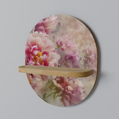 PEONY WHISPER Oval konsthylla i ekeffekt