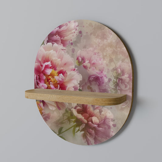 PEONY WHISPER Oval konsthylla i ekeffekt