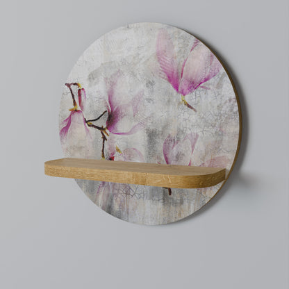 PEONY WHISPER Rund Konsthylla I Ekeffekt