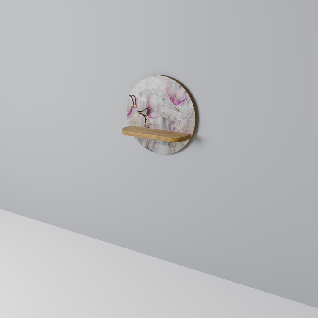 PEONY WHISPER Rund Konsthylla I Ekeffekt