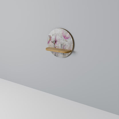PEONY WHISPER Rund Konsthylla I Ekeffekt