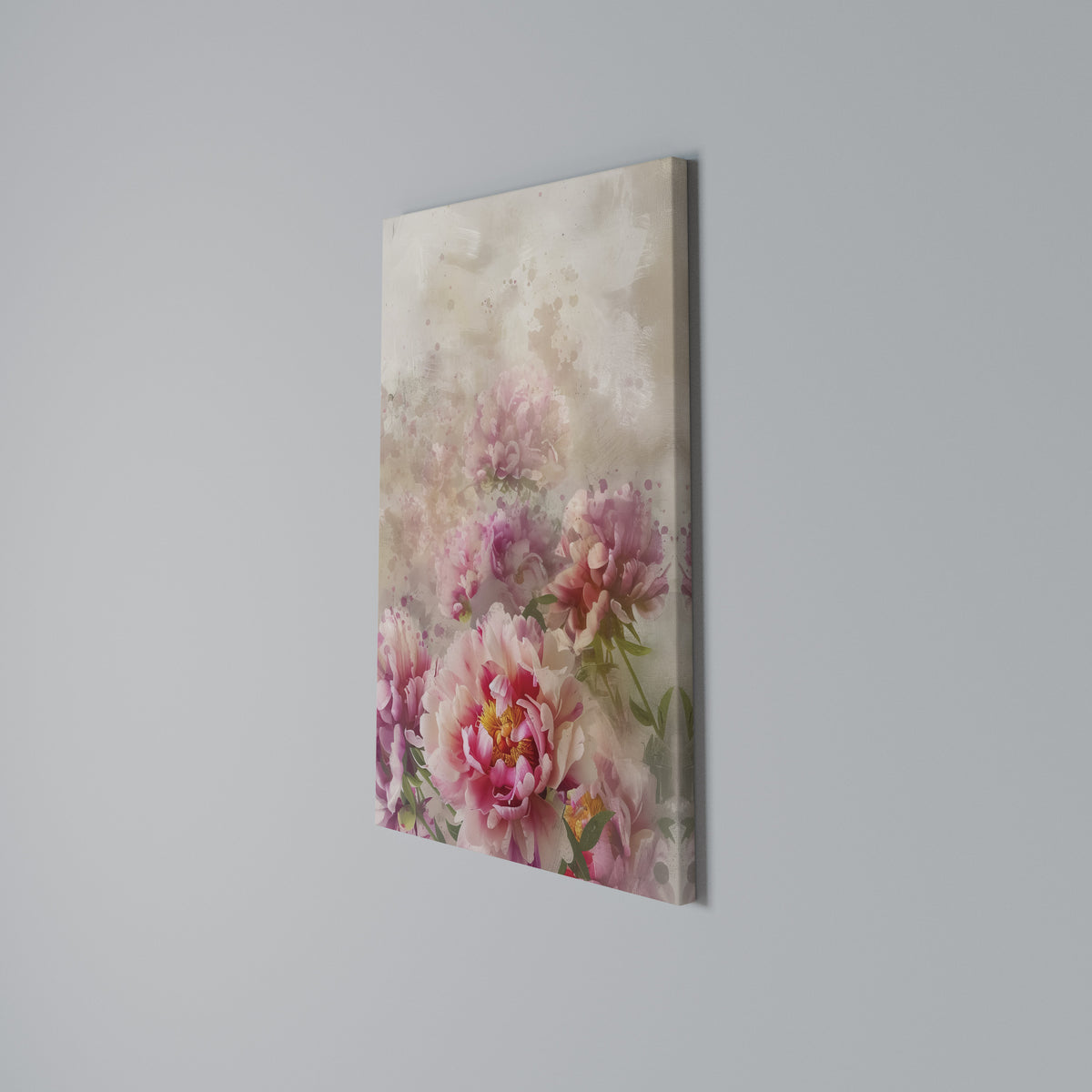 PEONY WHISPER Vertical Canvas Print