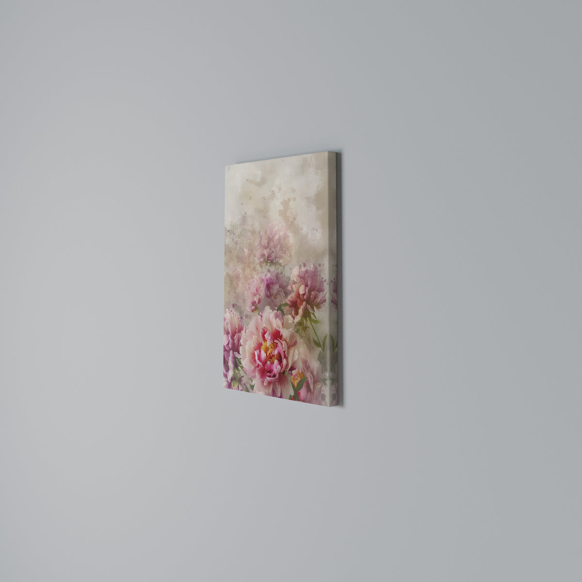 PEONY WHISPER Vertical Canvas Print