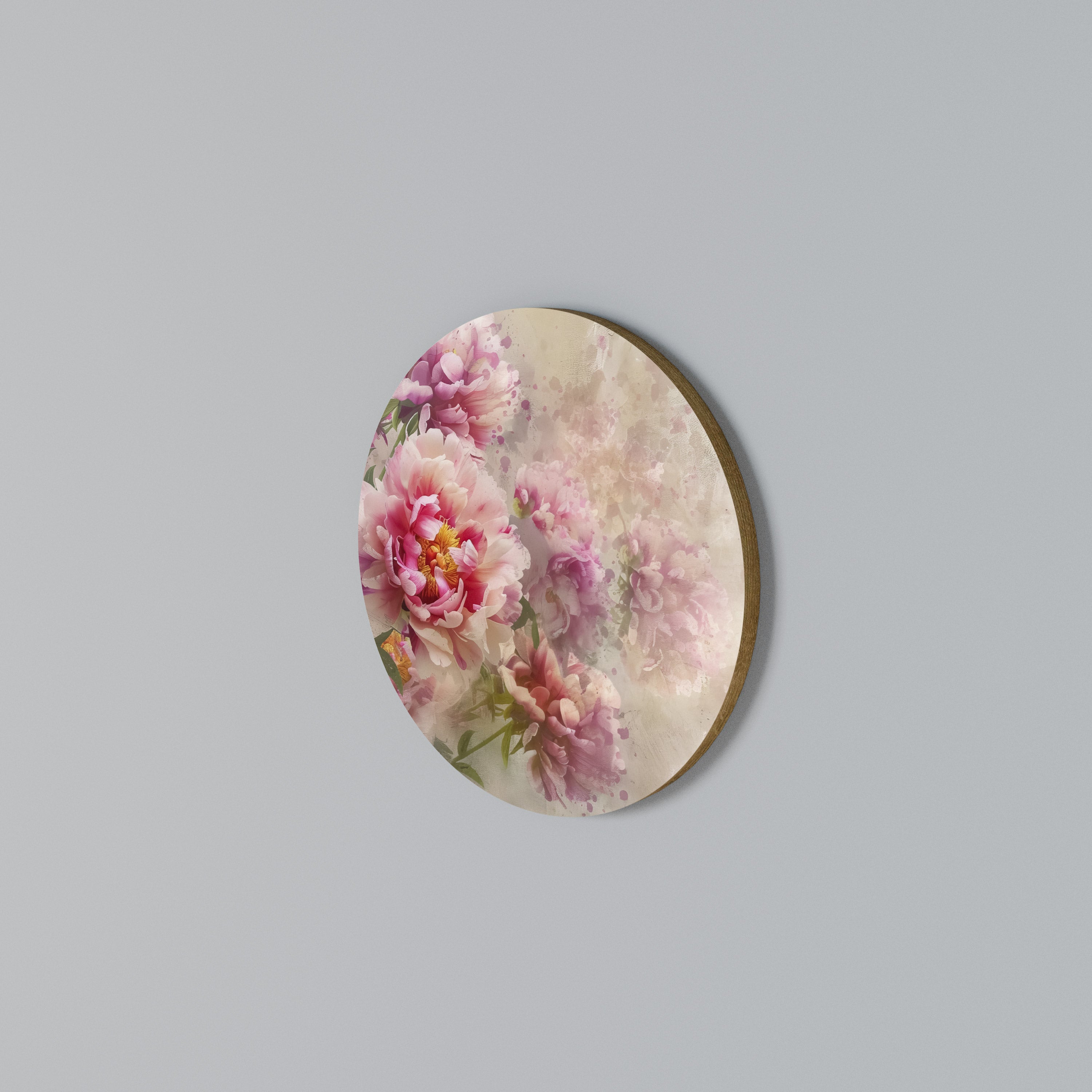 PEONY WHISPER Round Wall Art
