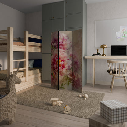 PEONY WHISPER Decorative 3-Panel Room Divider