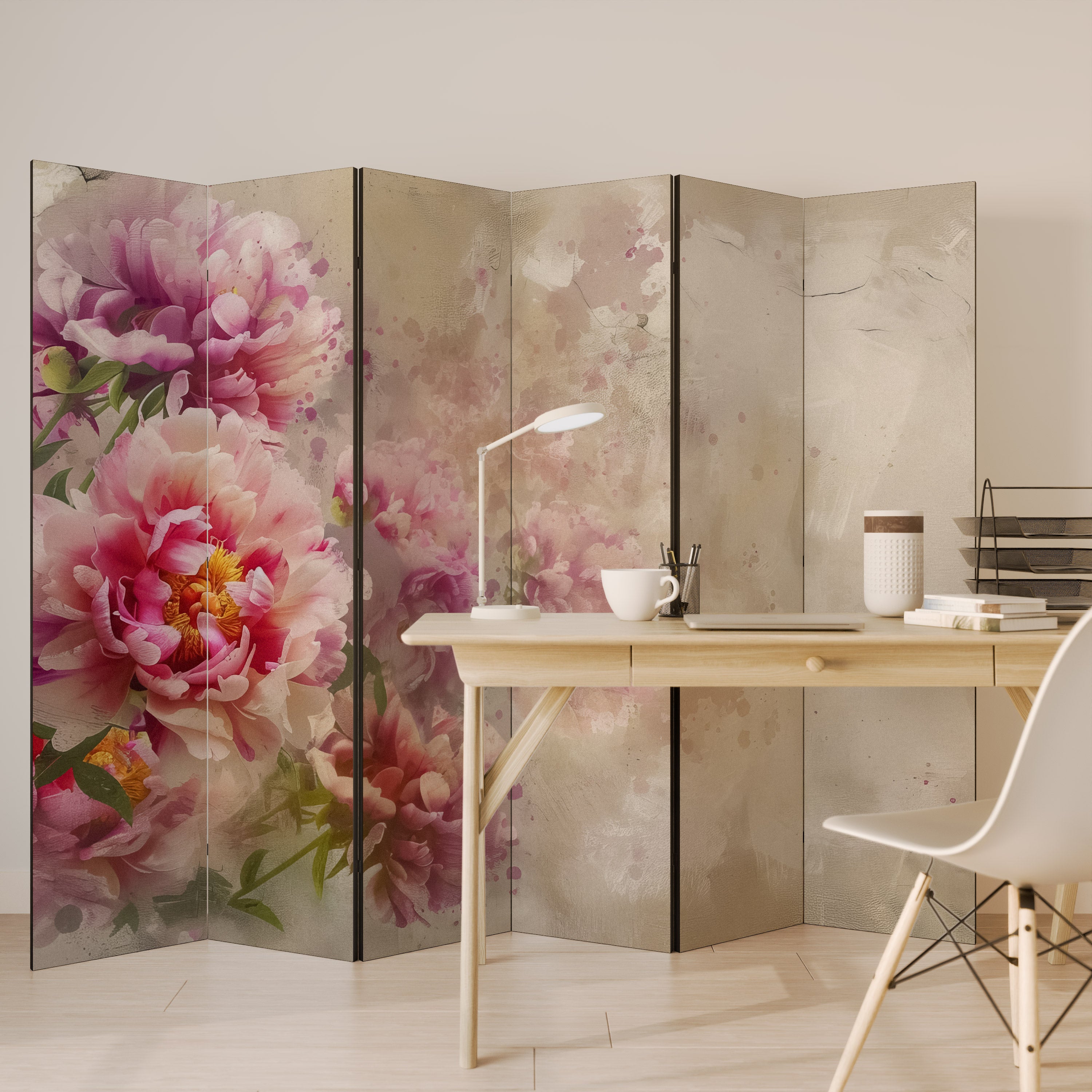 PEONY WHISPER Rumsavdelare 6 paneler