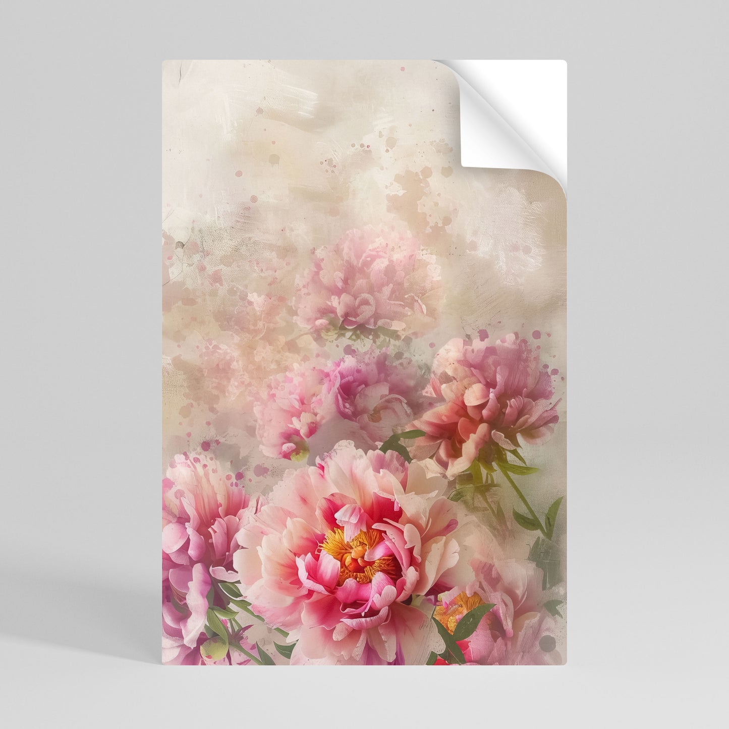 PEONY WHISPER Självhäftande Vertikal Poster