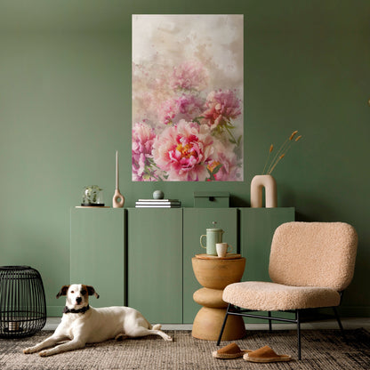 PEONY WHISPER Peel and Stick Vertical Poster