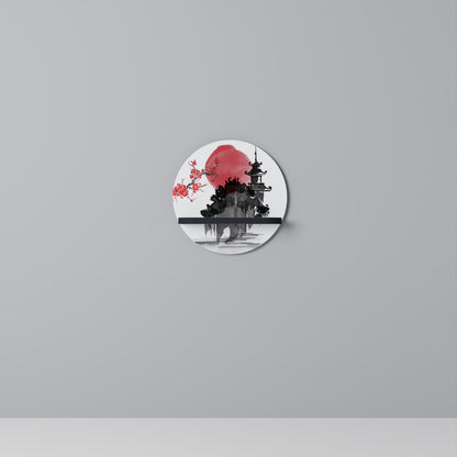 CHERRY SHADOWS Rund konsthylla i svart finish
