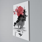 CHERRY SHADOWS Vertical Canvas Print