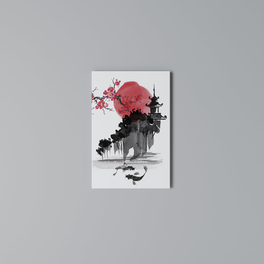 CHERRY SHADOWS Vertical Canvas Print