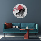 CHERRY SHADOWS Round Wall Art