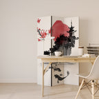CHERRY SHADOWS Dekorativ rumsavdelare – 3 paneler