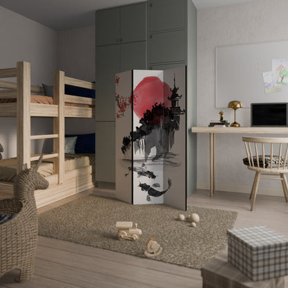 Dekorativ rumsavdelare med 3 paneler i CHERRY SHADOWS
