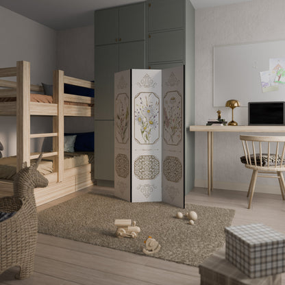 ELEGANT BOTANISK GOBENG Dekorativ rumsavdelare med 3 paneler