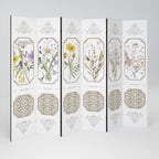 ELEGANT BOTANICAL TAPESTRY Rumsavdelare 6 paneler