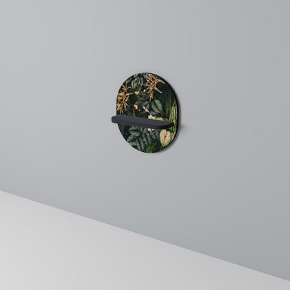 SILENT WILDERNESS Oval konsthylla i svart finish