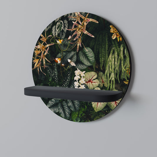 SILENT WILDERNESS Rund konsthylla i svart finish