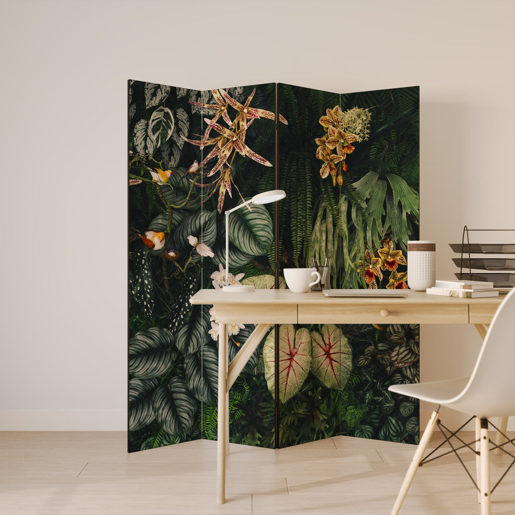 SILENT WILDERNESS Dekorativ rumsavdelare med 4 paneler