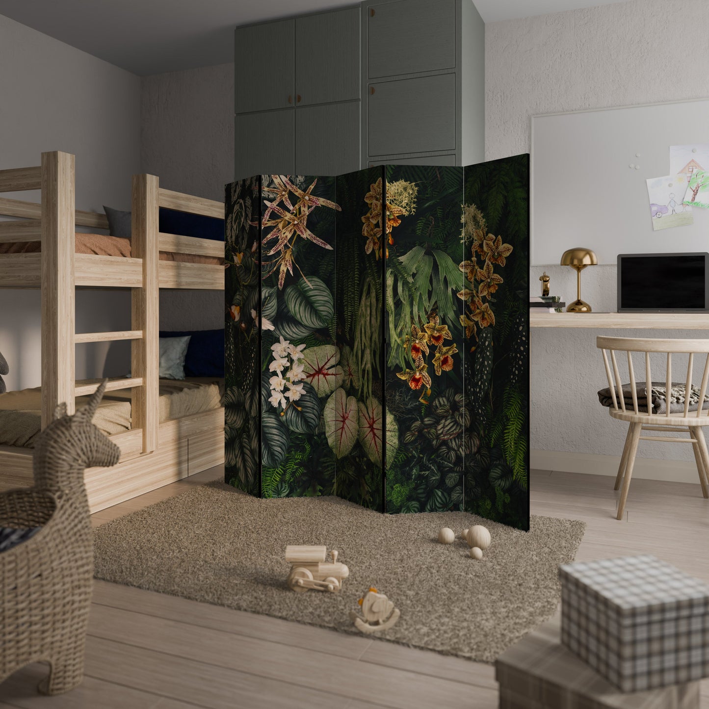 SILENT WILDERNESS Decorative 5-Panel Room Divider