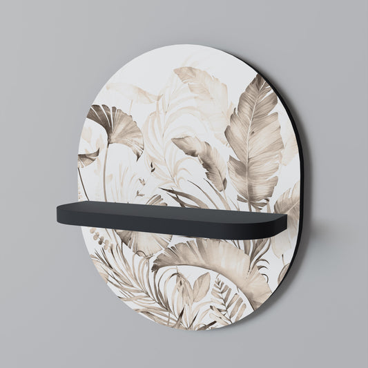 GRACEFUL DAYS Oval konsthylla i svart finish