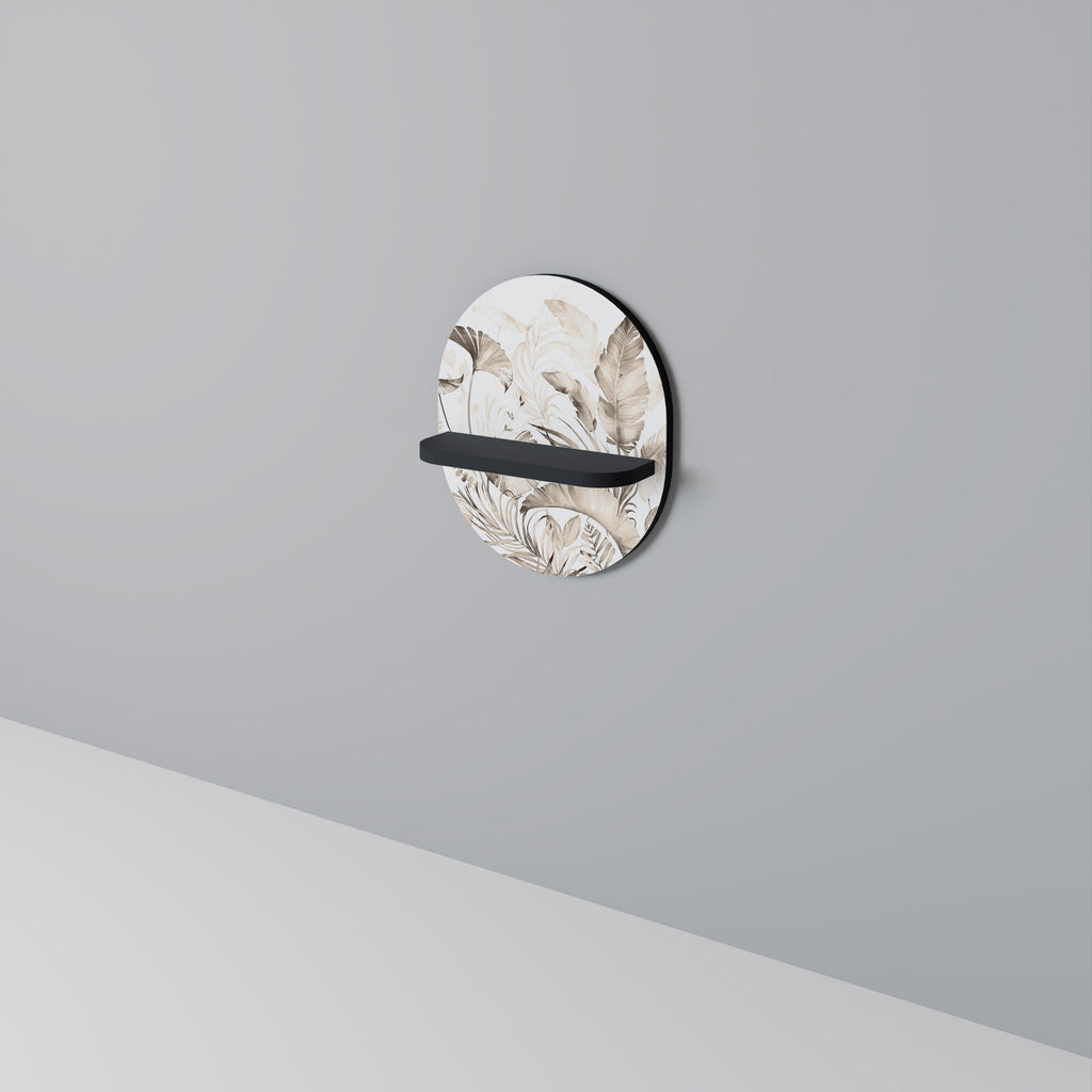 GRACEFUL DAYS Oval konsthylla i svart finish