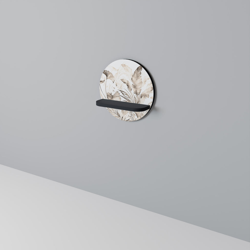 GRACEFULDA DAGAR Rund konsthylla i svart finish
