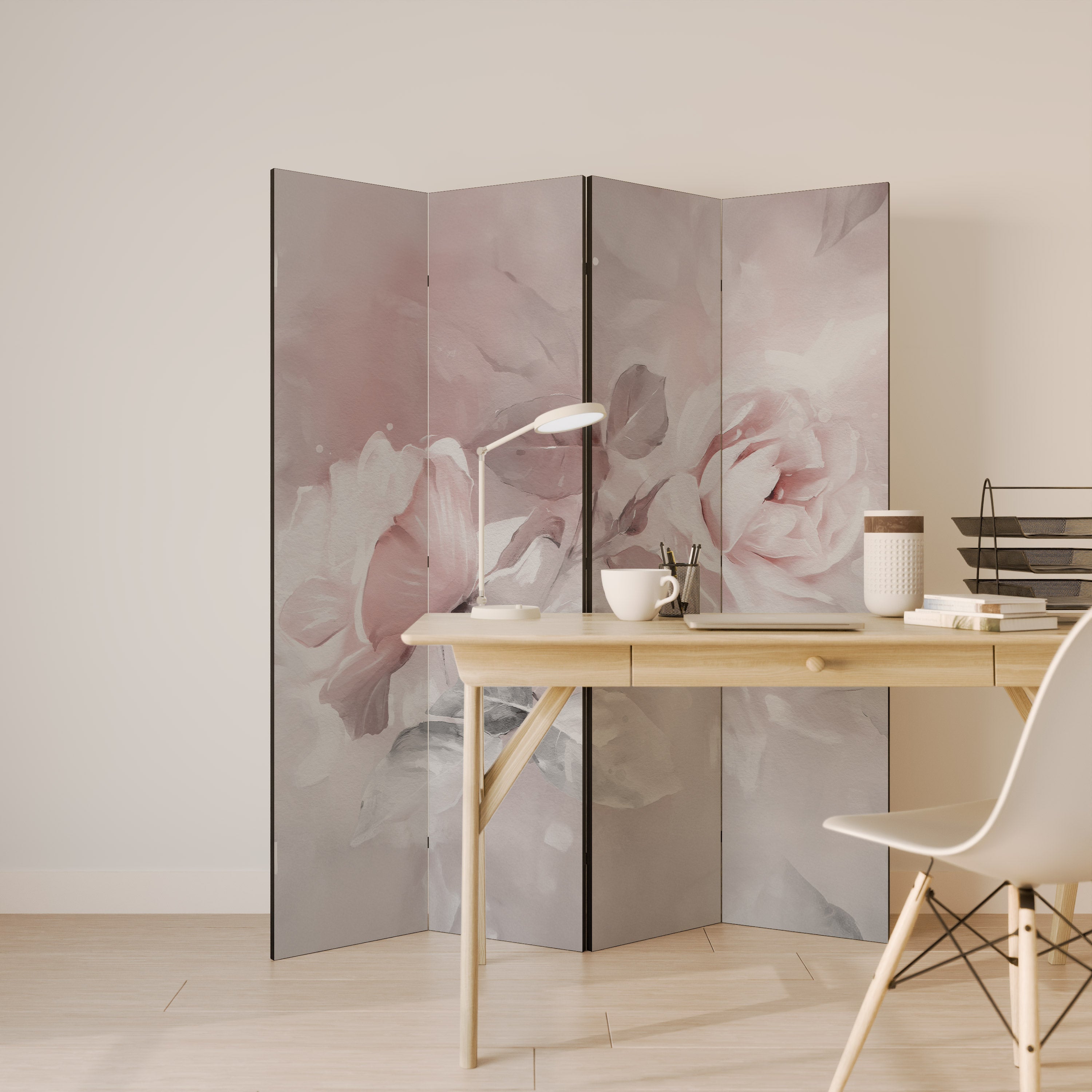 GRACEFUL DAYS Dekorativ rumsavdelare med 4 paneler