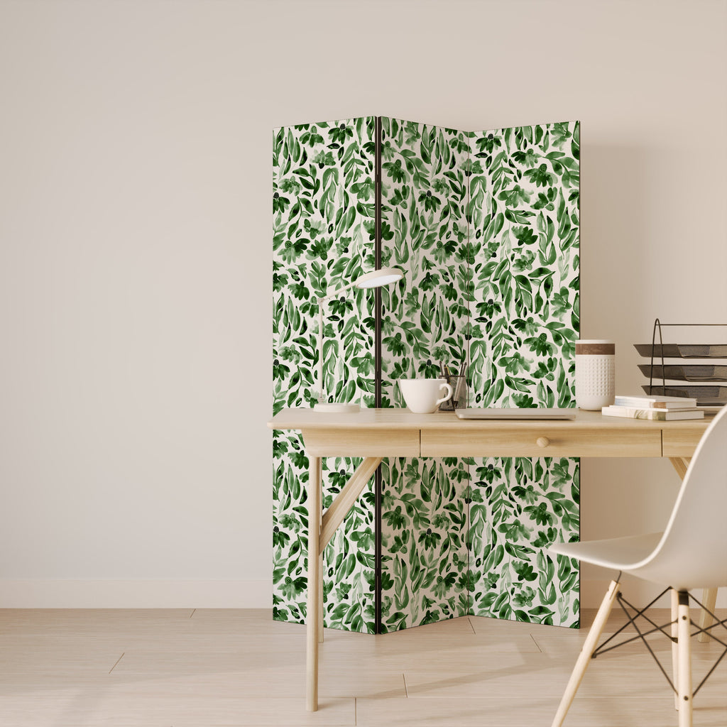 LEAFY LAYERS Dekorativ rumsavdelare med 3 paneler