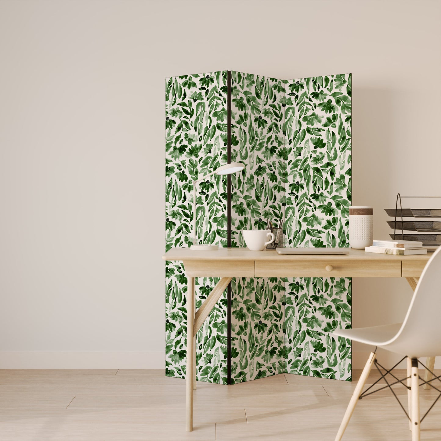 LEAFY LAYERS Decorative 3-Panel Room Divider