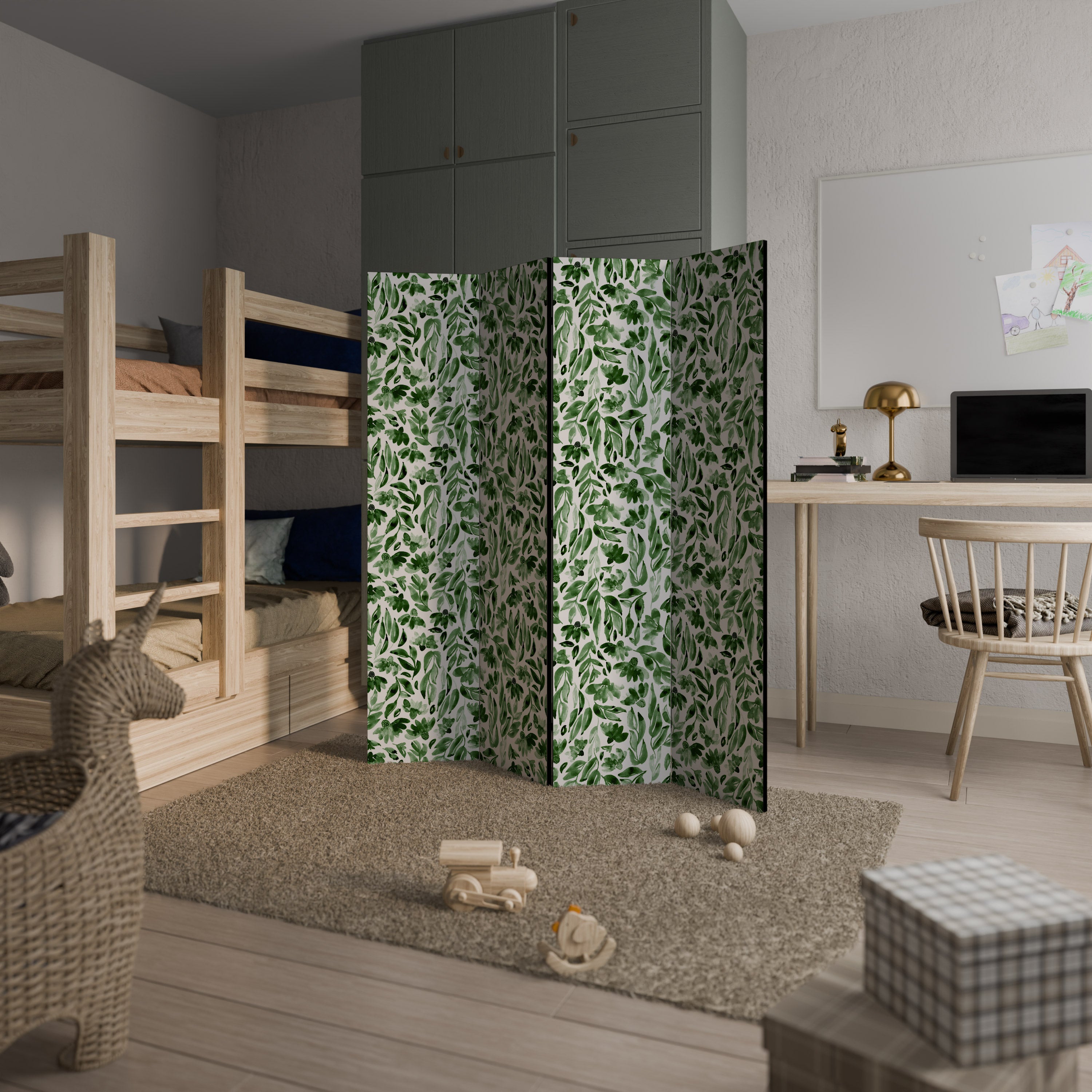 LEAFY LAYERS 4-Panel Room Divider