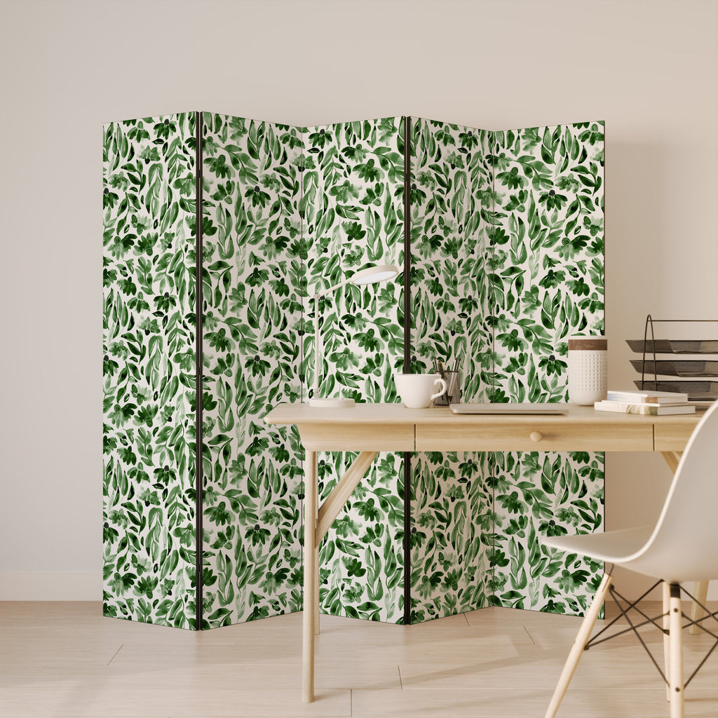 LEAFY LAYERS Dekorativ rumsavdelare med 5 paneler