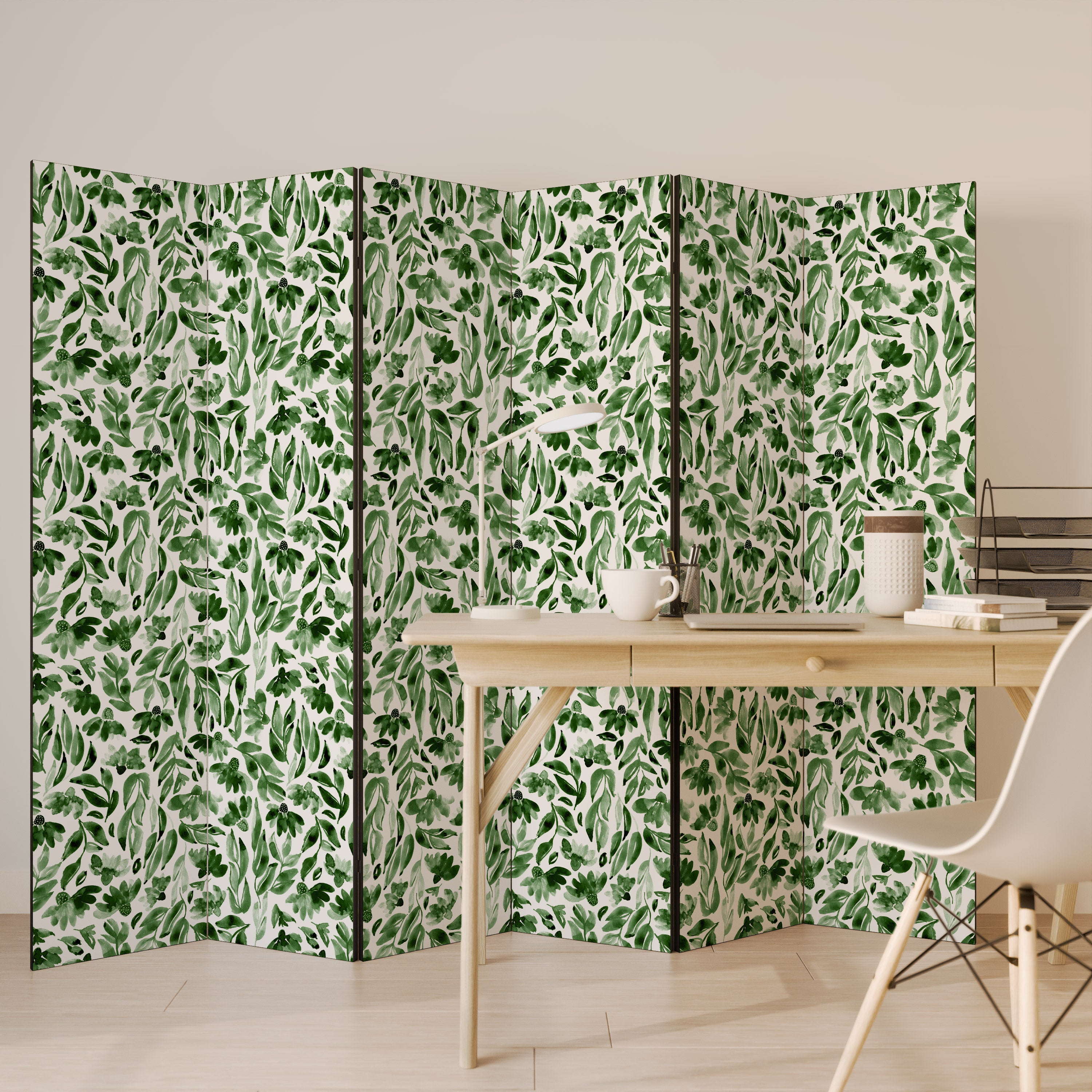 LEAFY LAYERS 6-Panel Room Divider