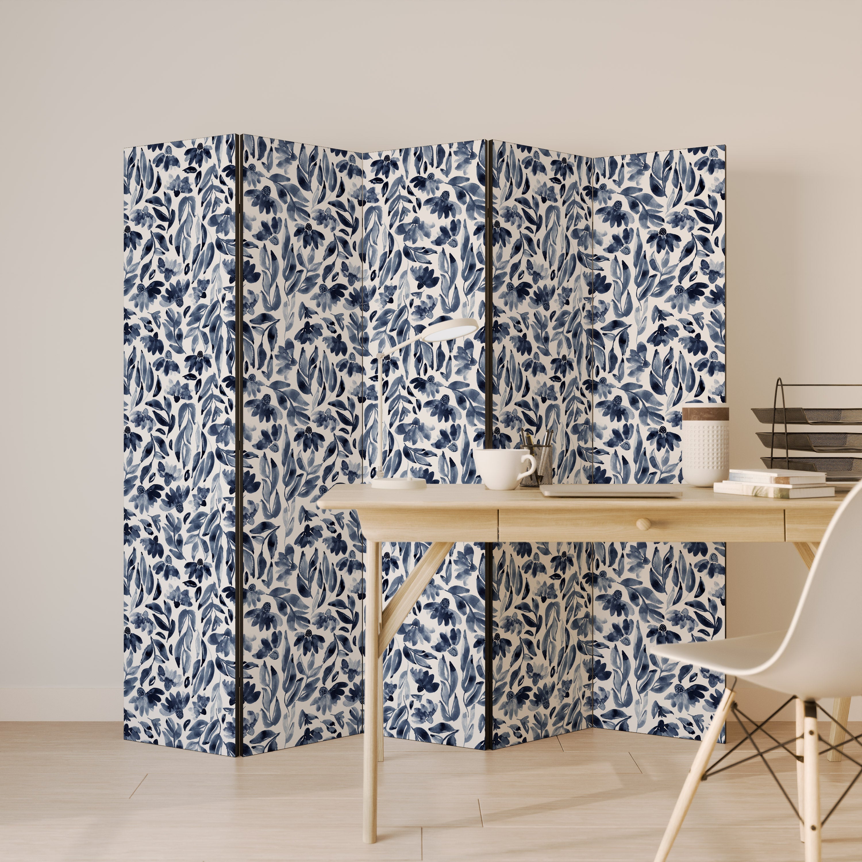 FLORAL FANTASY FABLE Dekorativ rumsavdelare med 5 paneler