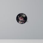 PURE BLOSSOM rund konsthylla i svart finish