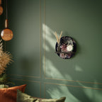 PURE BLOSSOM rund konsthylla i svart finish