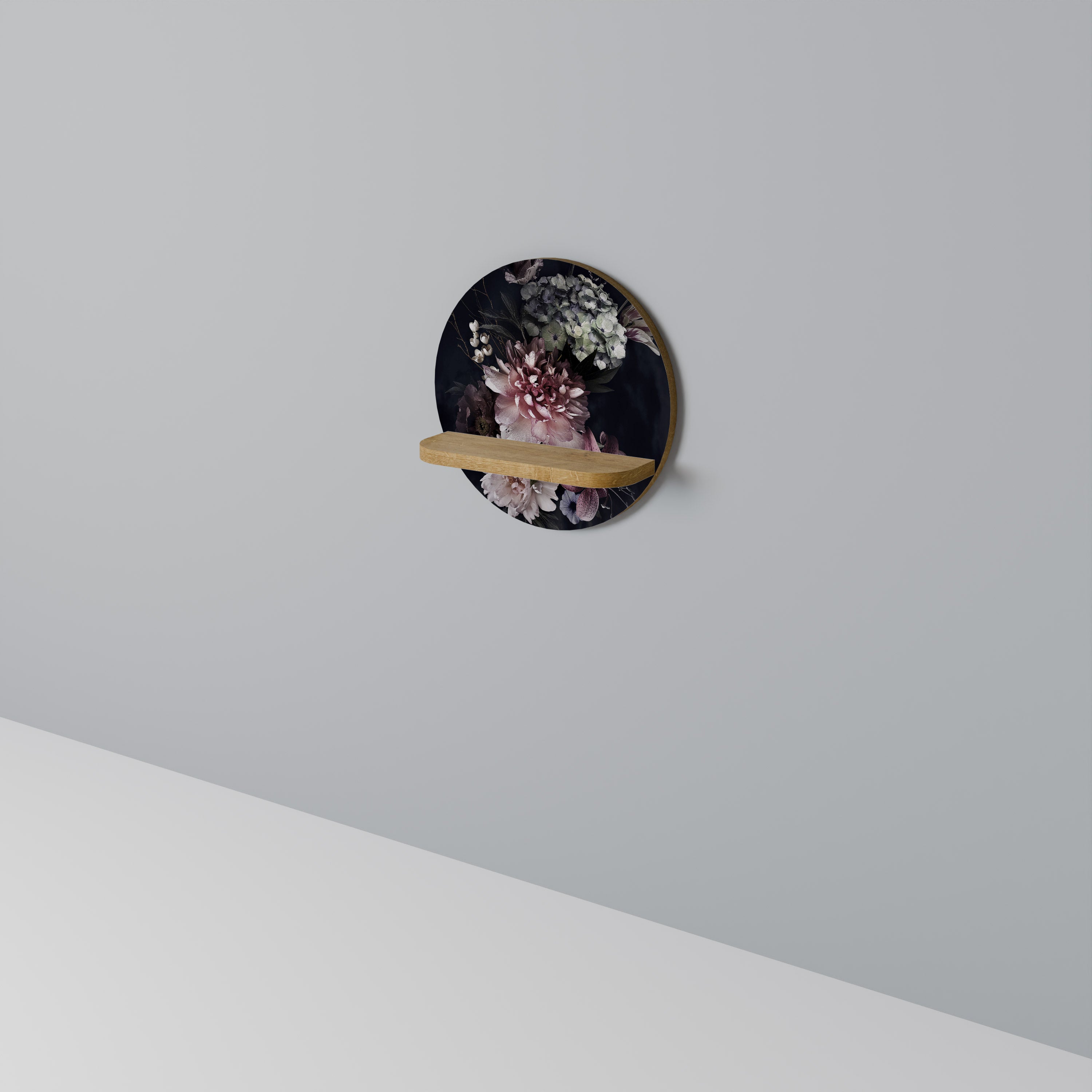 PURE BLOSSOM Rund Konsthylla I Ekeffekt