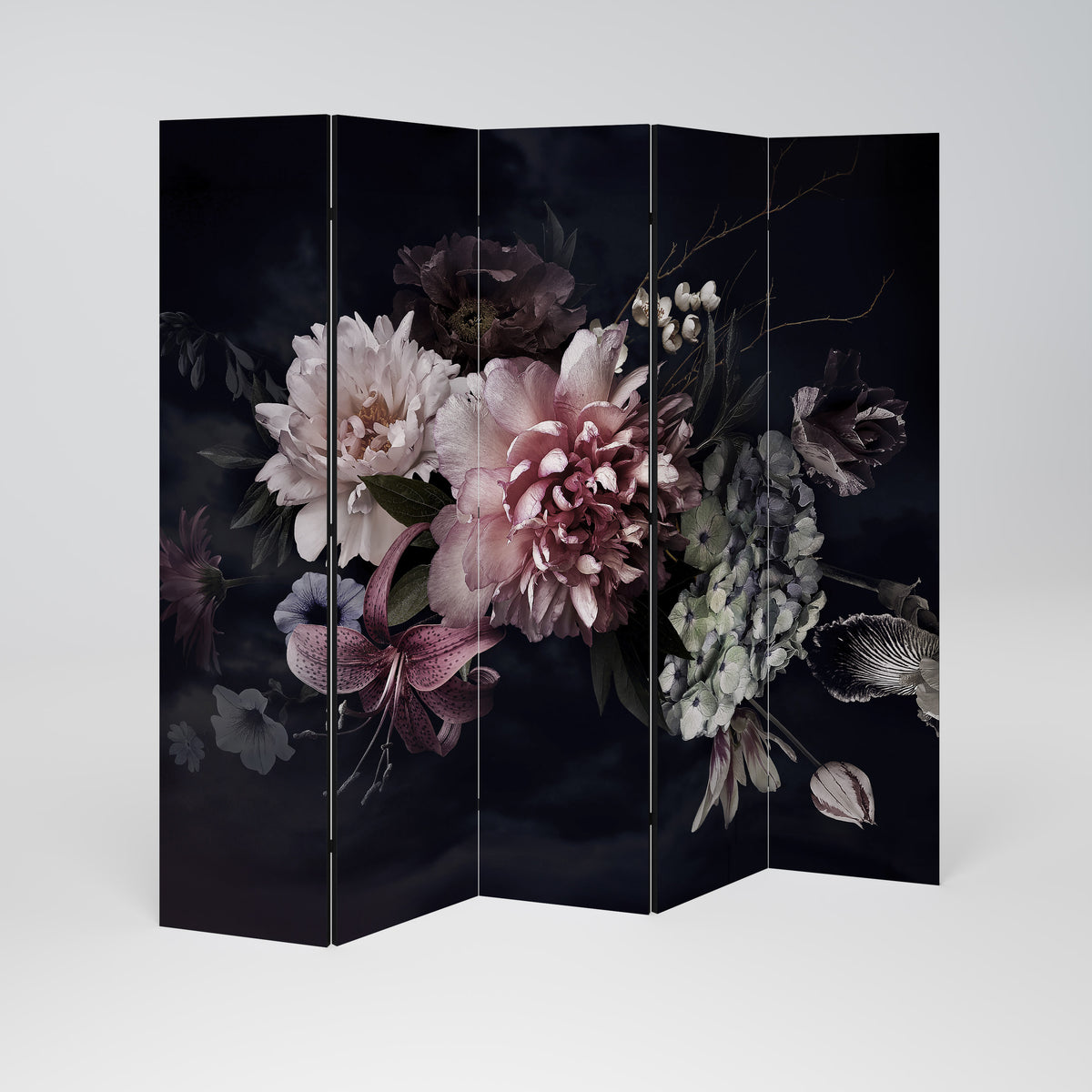 PURE BLOSSOM Dekorativ rumsavdelare – 5 paneler