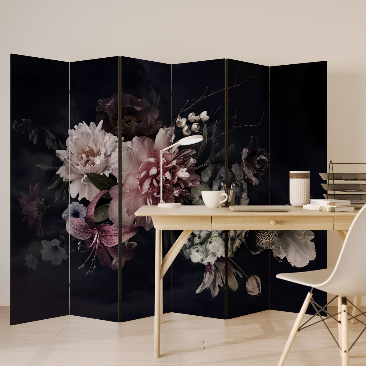 PURE BLOSSOM Rumsavdelare 6 paneler