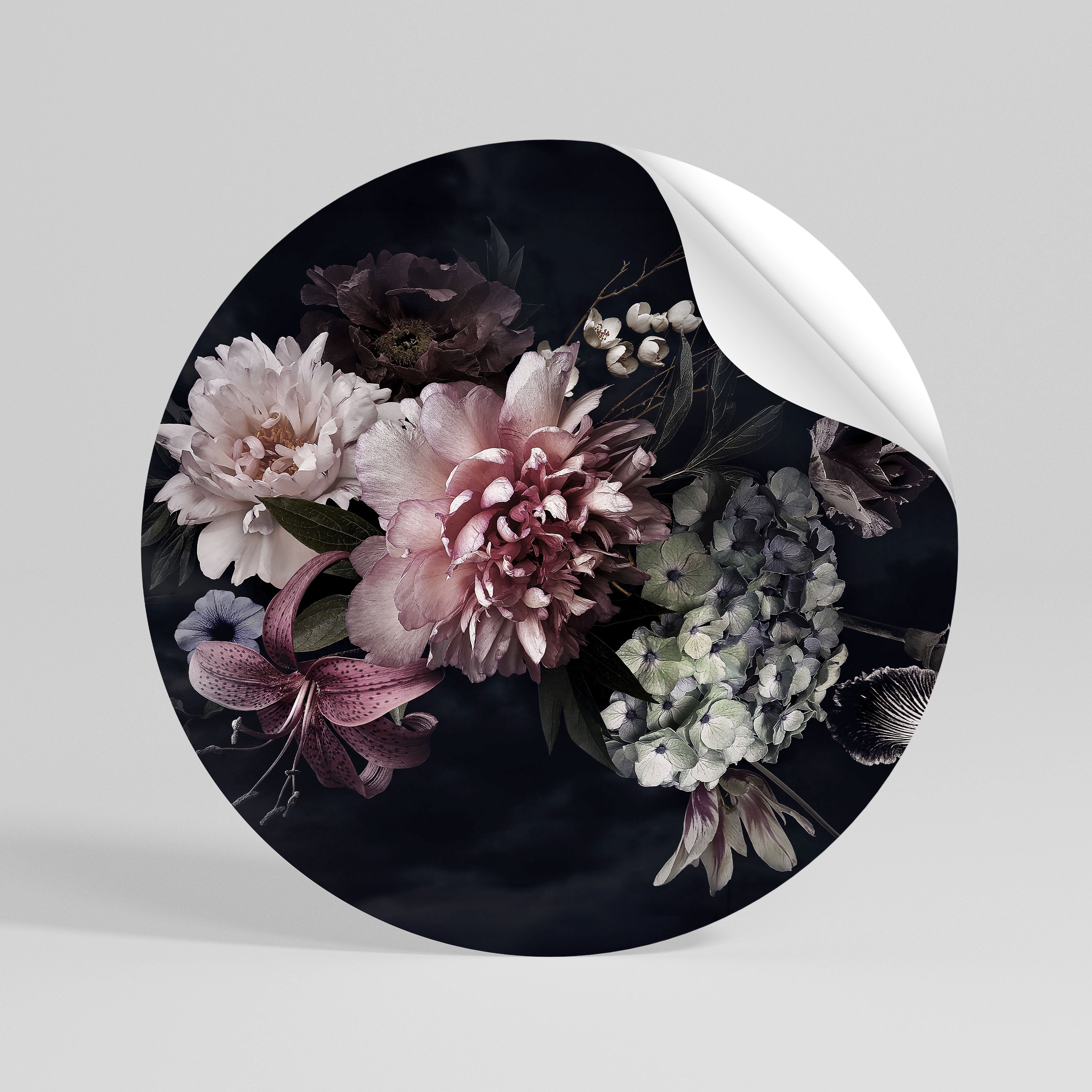 PURE BLOSSOM Rund väggdekal