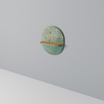 BLOOMING CHARM Oval konsthylla i ekeffekt
