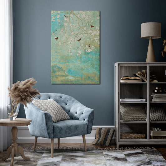 BLOOMING CHARM Vertical Canvas Print