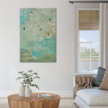 BLOOMING CHARM Vertical Canvas Print