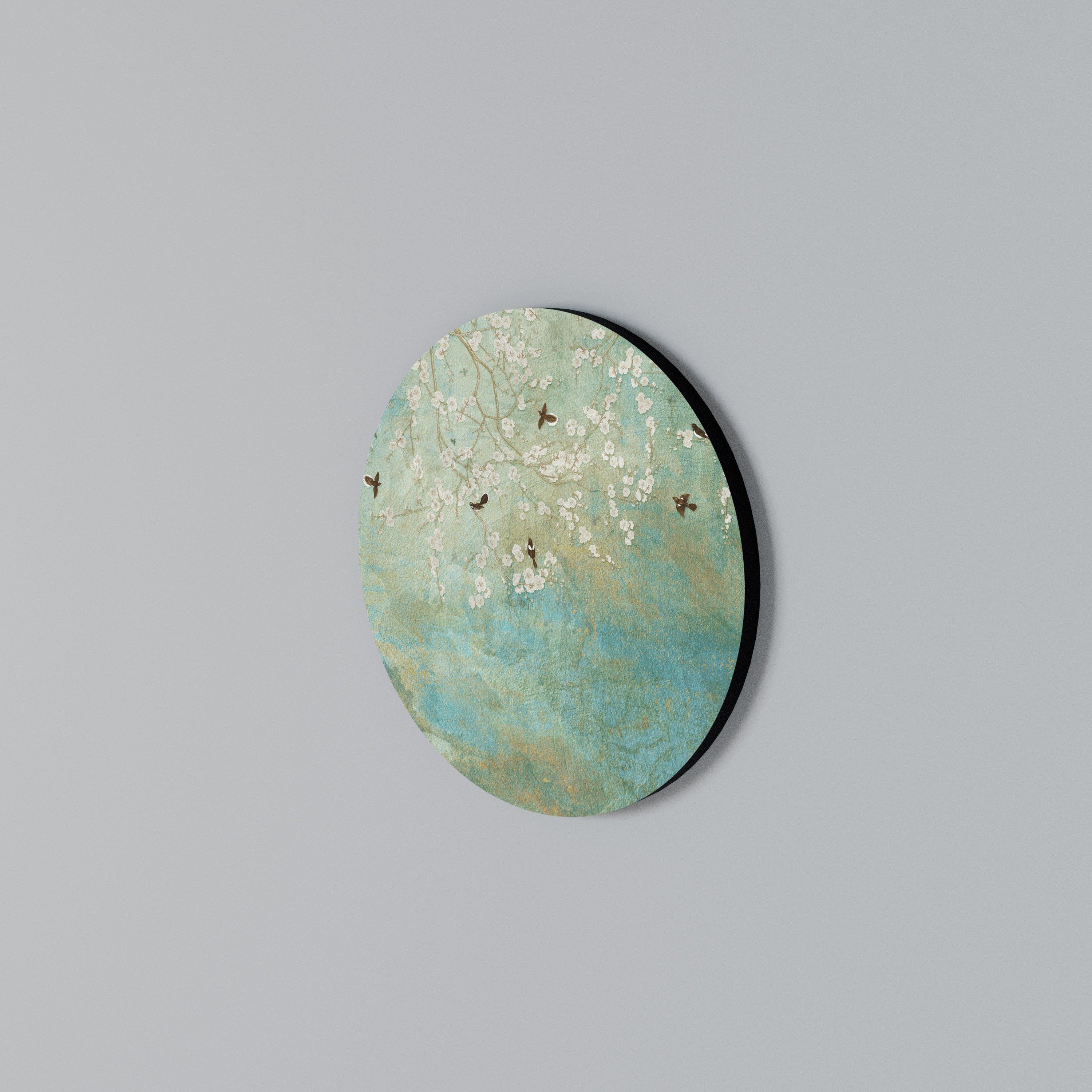 BLOOMING CHARM Round Wall Art