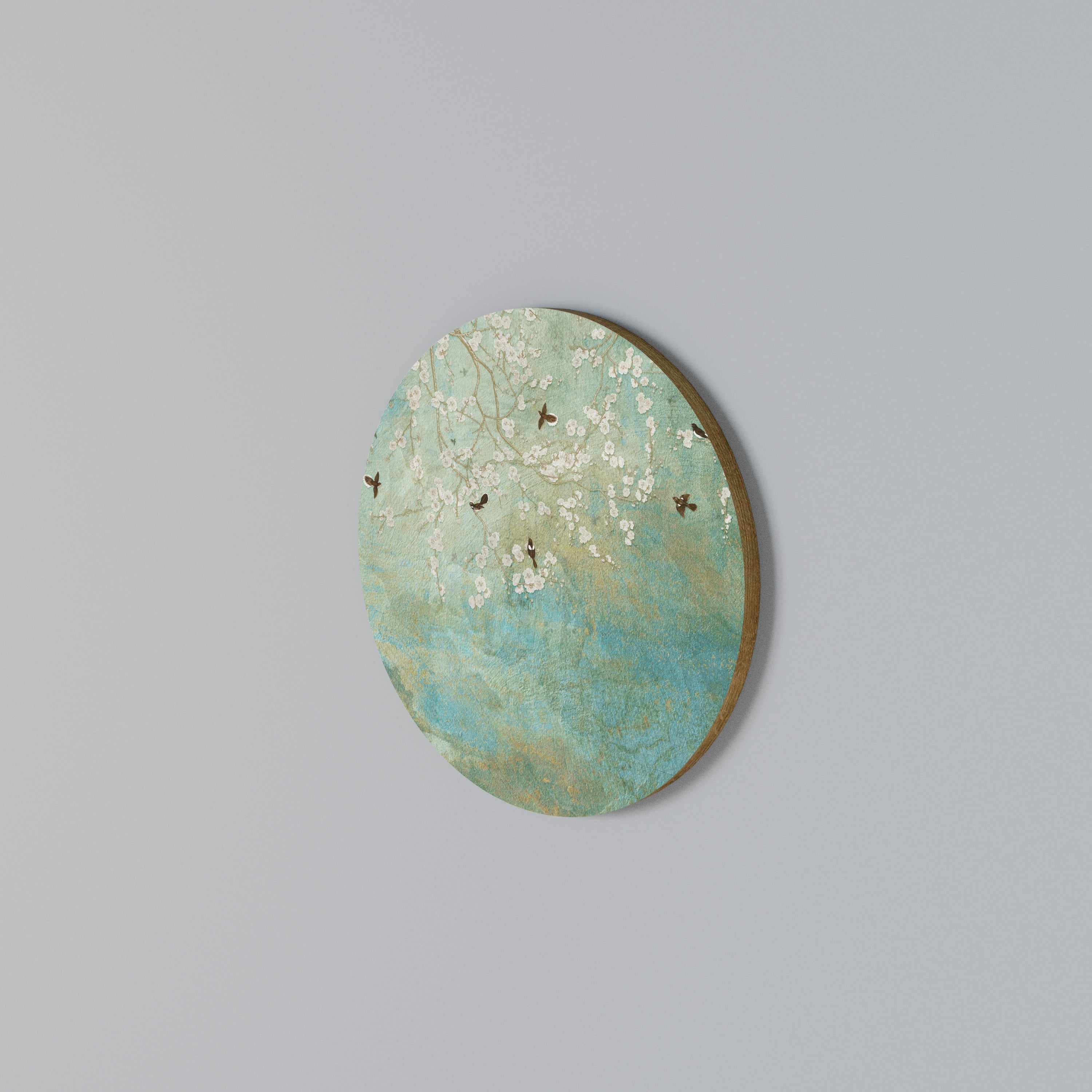 BLOOMING CHARM Round Wall Art