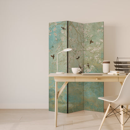 BLOOMING CHARM Dekorativ rumsavdelare med 3 paneler